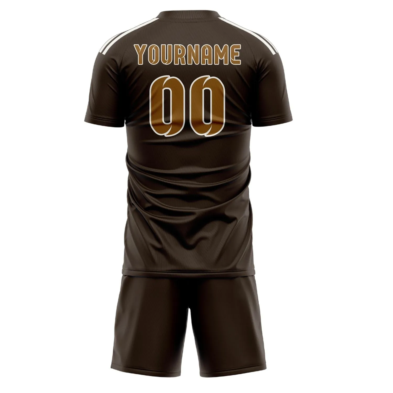 Custom Brown Khaki Soccer Set sold by Tailorly product image thumbnail 3