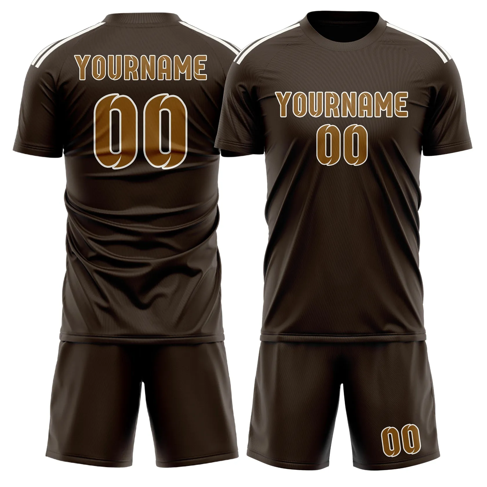Custom Brown Khaki Soccer Set sold by Tailorly