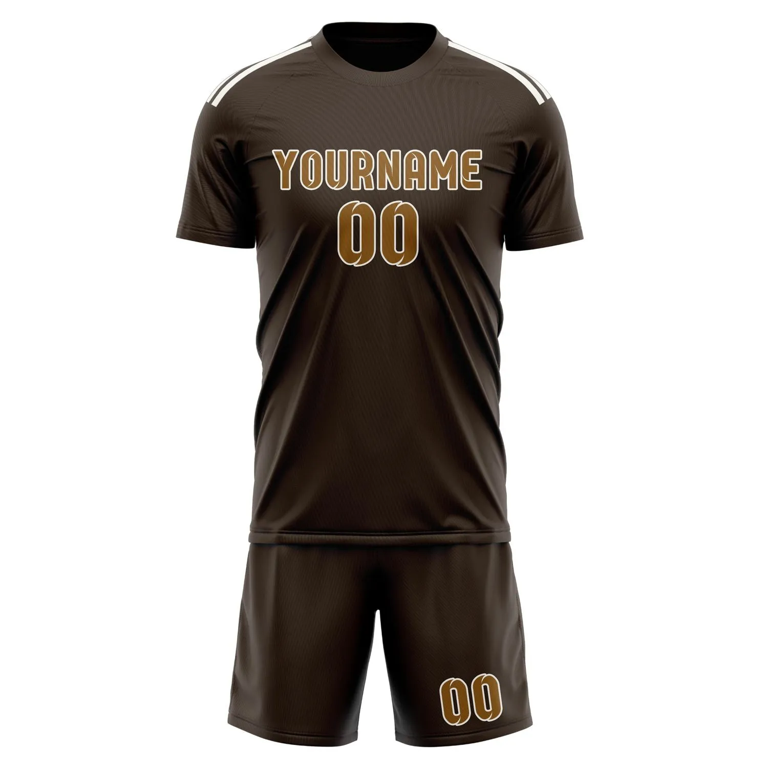 Custom Brown Khaki Soccer Set sold by Tailorly product image thumbnail 2