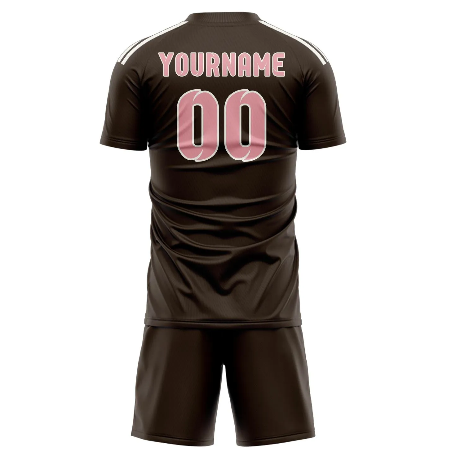 Custom Brown Light Pink Soccer Set sold by Tailorly product image thumbnail 3