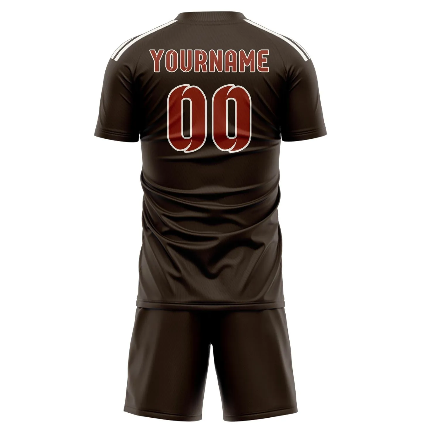 Custom Brown Coral Red Soccer Set sold by Tailorly product image thumbnail 3