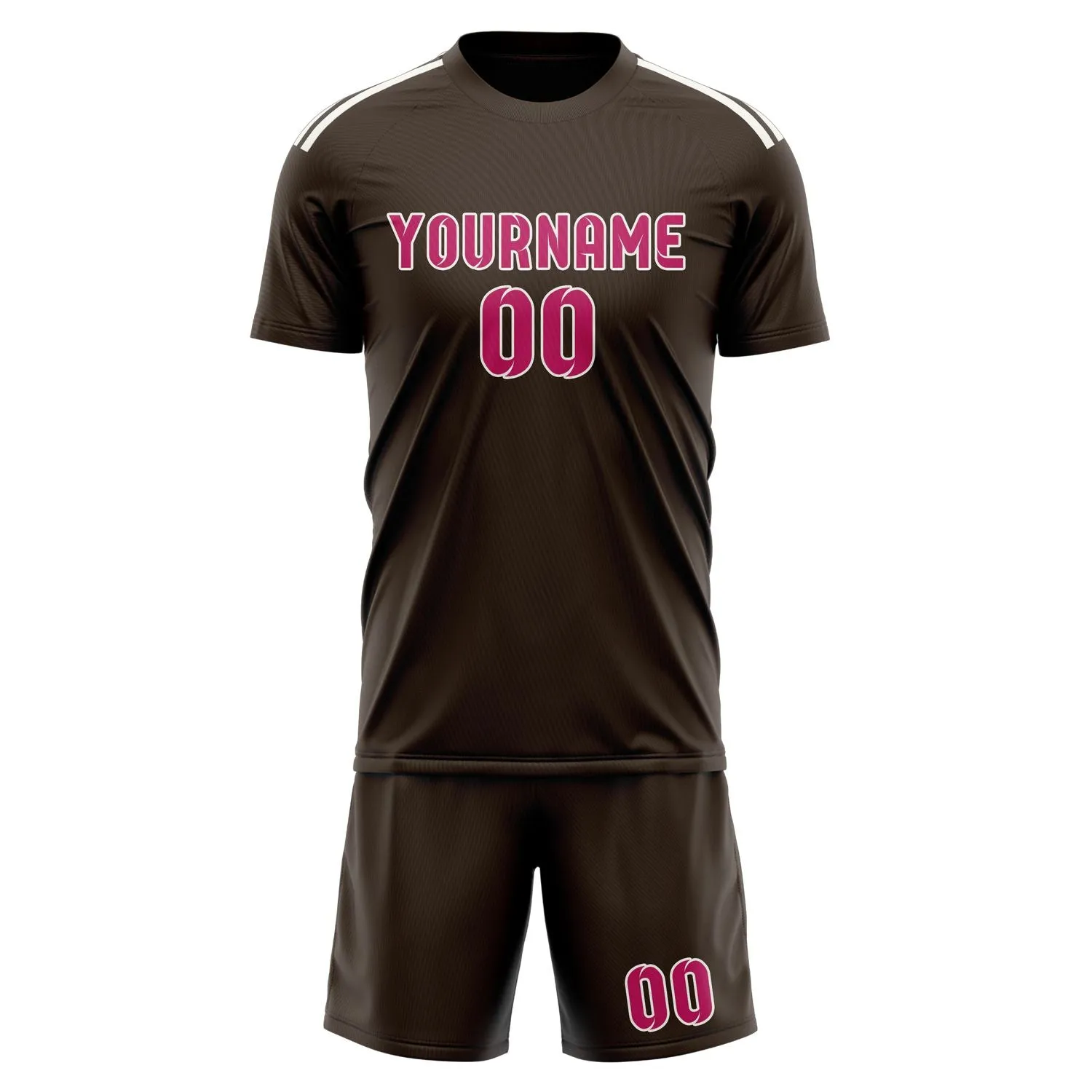 Custom Brown Pink Soccer Set sold by Tailorly product image thumbnail 2