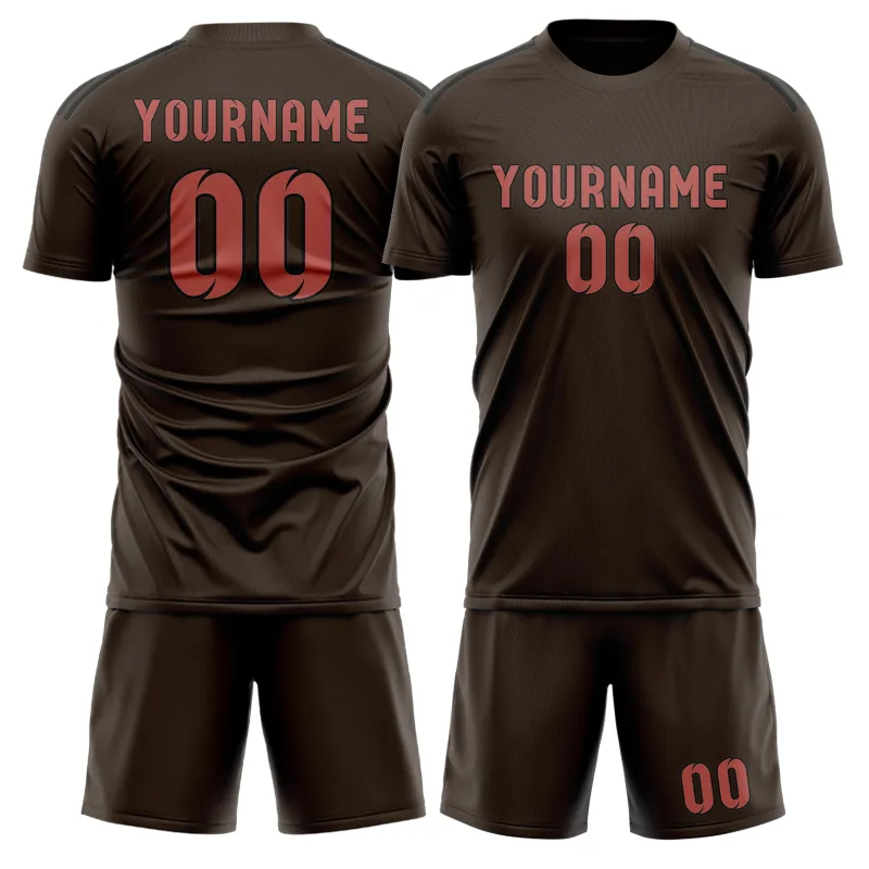Custom Brown Copper Rose Soccer Set made by Tailorly