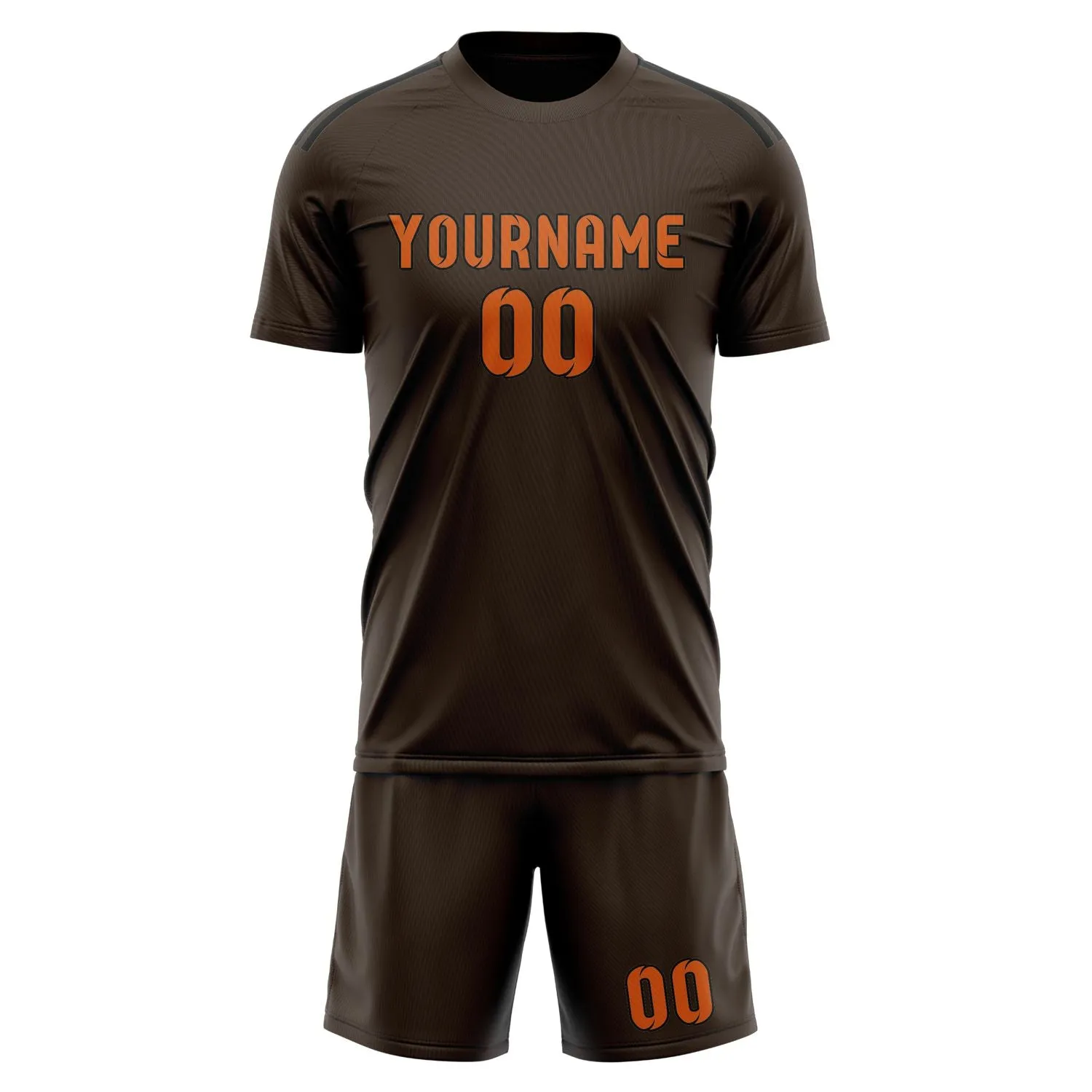 Custom Brown Orange Soccer Set sold by Tailorly product image thumbnail 2