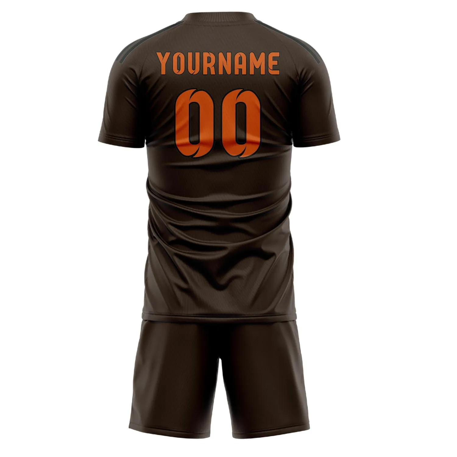 Custom Brown Orange Soccer Set sold by Tailorly product image thumbnail 3