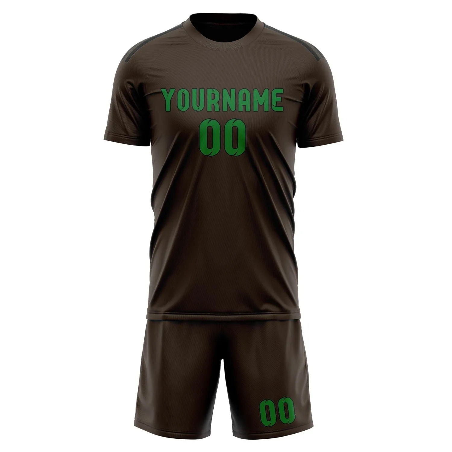 Custom Brown Emerald Green Soccer Set sold by Tailorly product image thumbnail 2