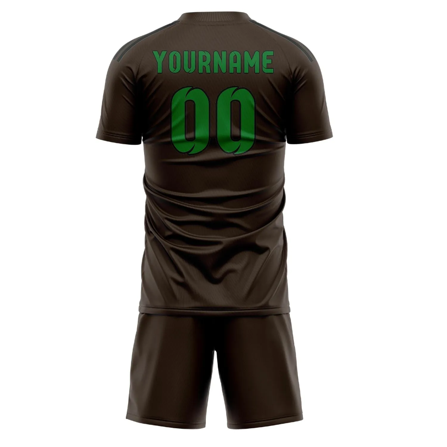 Custom Brown Emerald Green Soccer Set sold by Tailorly product image thumbnail 3