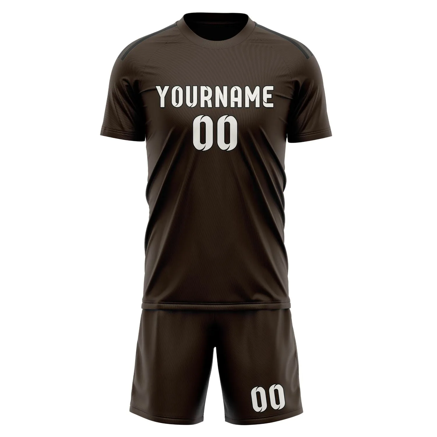 Custom Brown White Soccer Set sold by Tailorly product image thumbnail 2