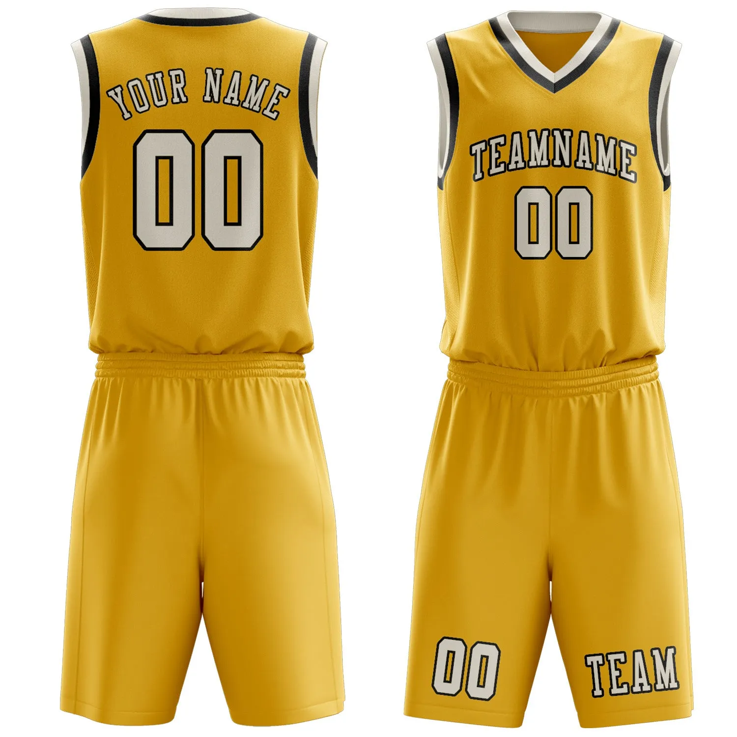 Custom Gold Cream Basketball Set sold by Tailorly