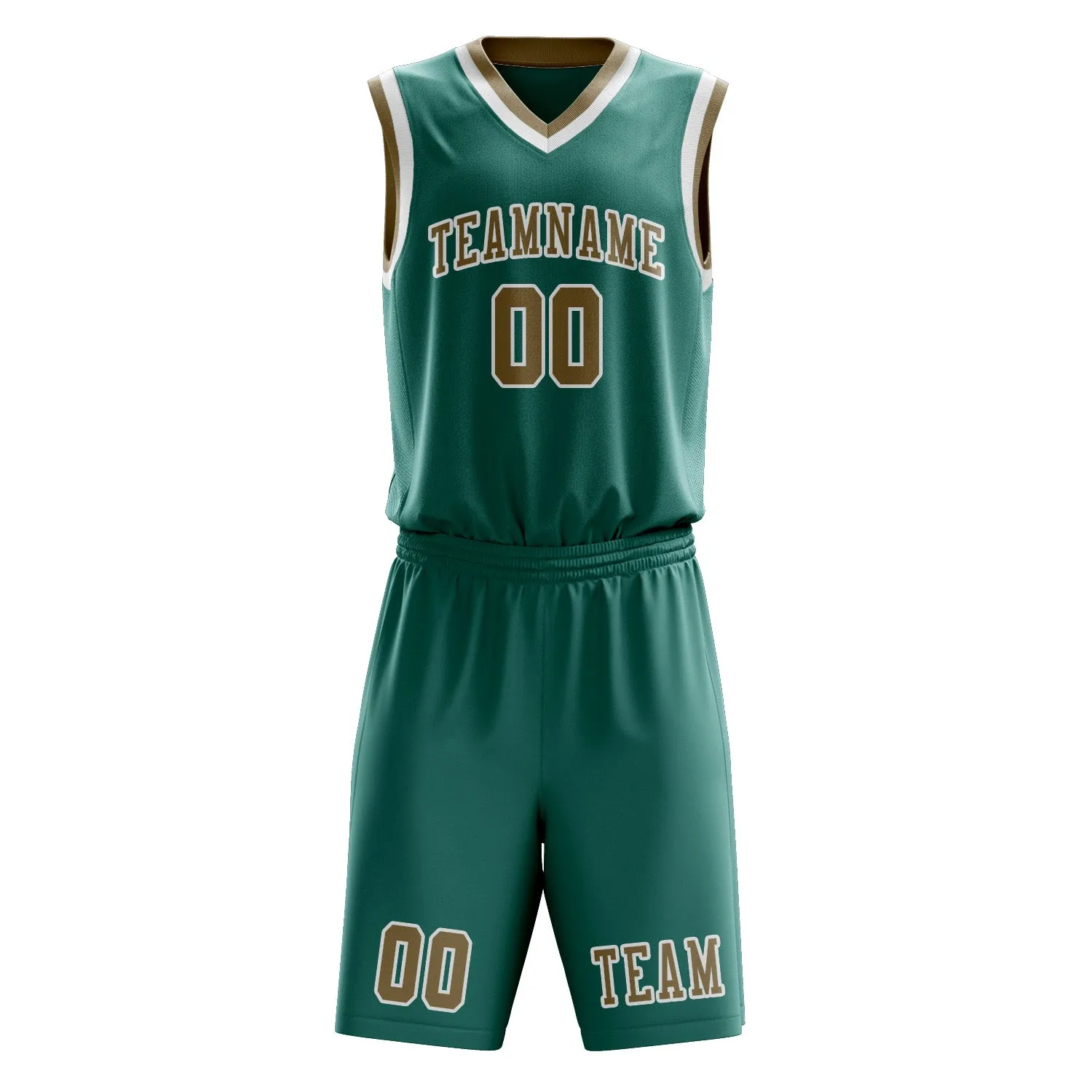 Custom Blue Green Light Khaki Basketball Set sold by Tailorly product image thumbnail 2