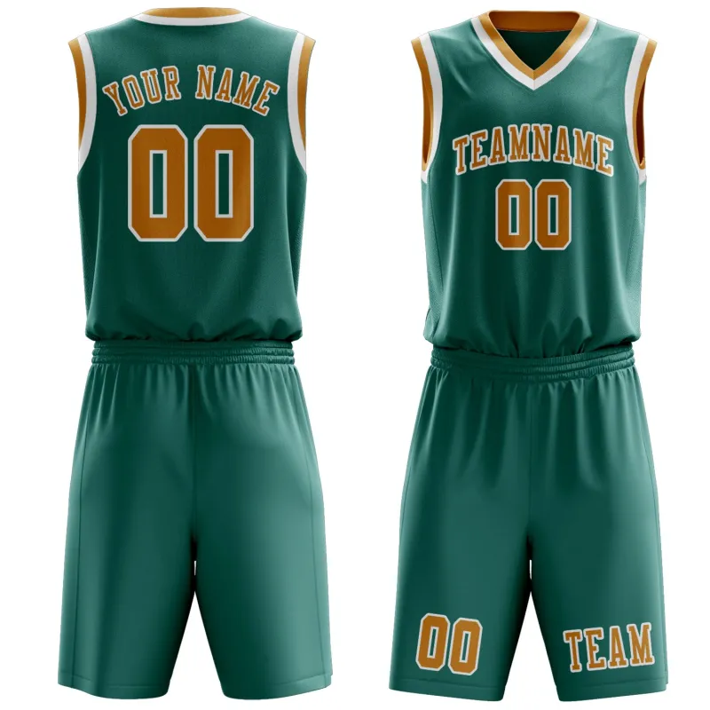 Custom Blue Green Yellow Basketball Set made by Tailorly