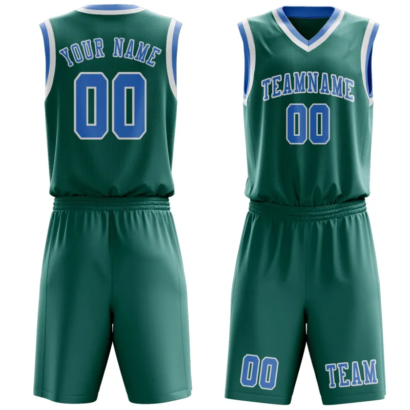 Custom Blue Green Light Blue Basketball Set made by Tailorly