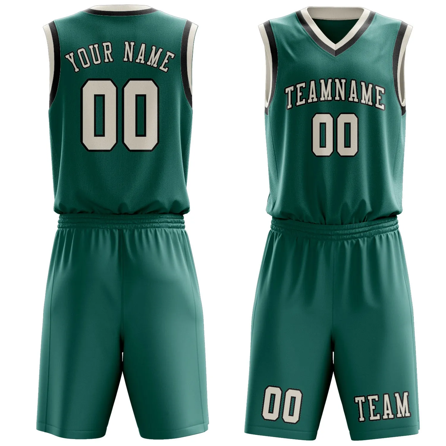 Custom Blue Green Cream Basketball Set sold by Tailorly