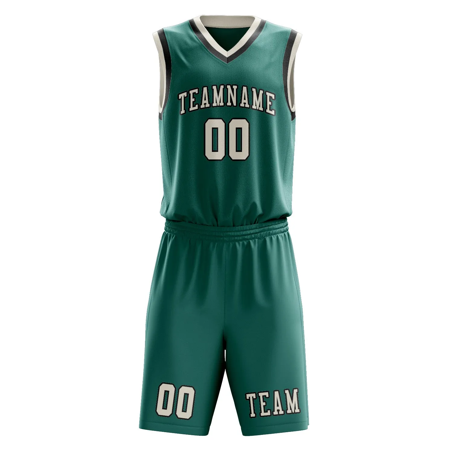 Custom Blue Green Cream Basketball Set sold by Tailorly product image thumbnail 2
