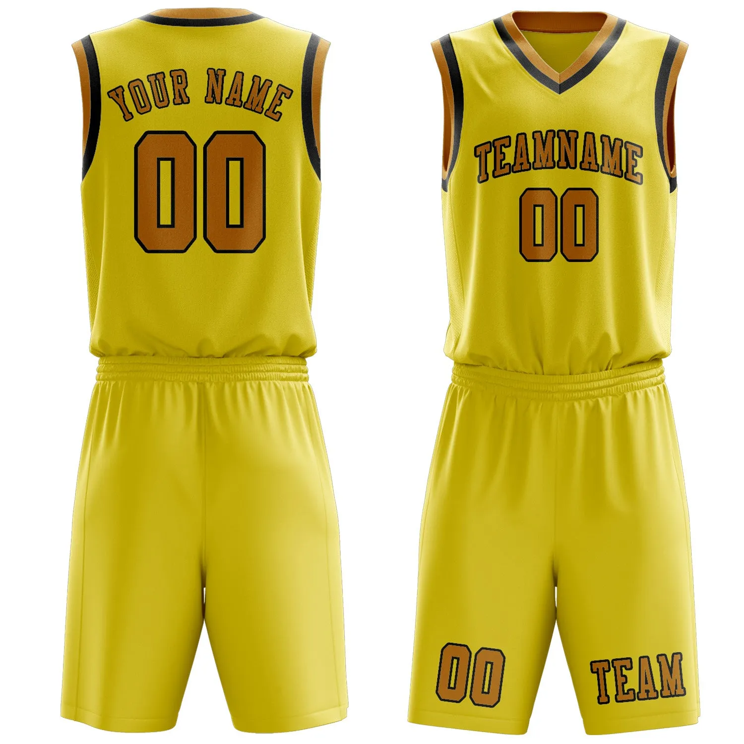 Custom Light Yellow Yellow Basketball Set sold by Tailorly