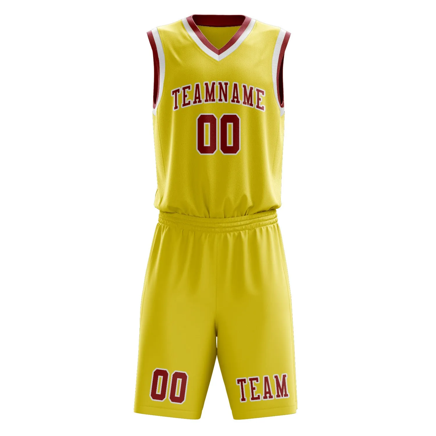 Custom Light Yellow Red Basketball Set sold by Tailorly product image thumbnail 2