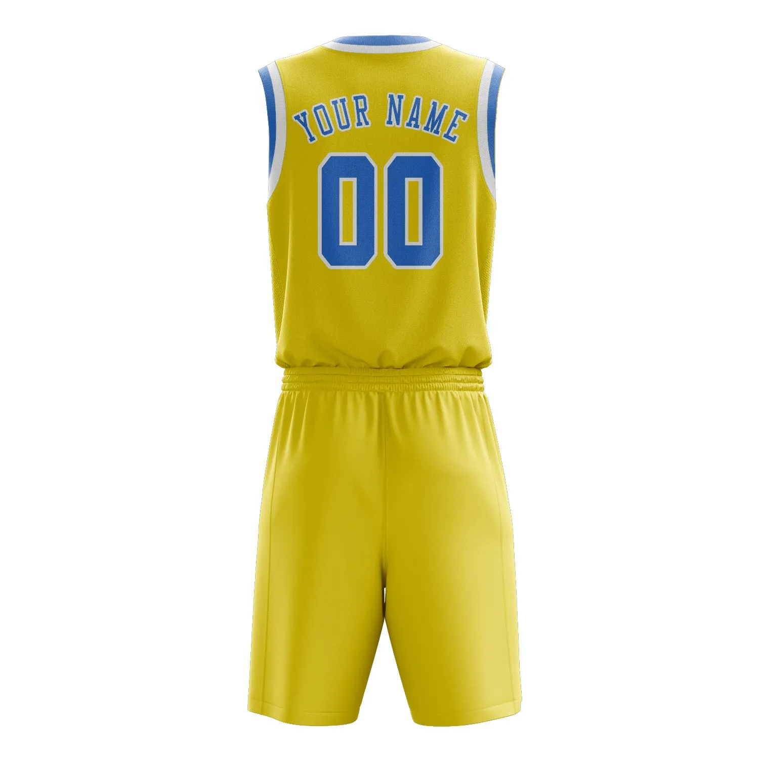 Custom Light Yellow Light Blue Basketball Set sold by Tailorly product image thumbnail 3