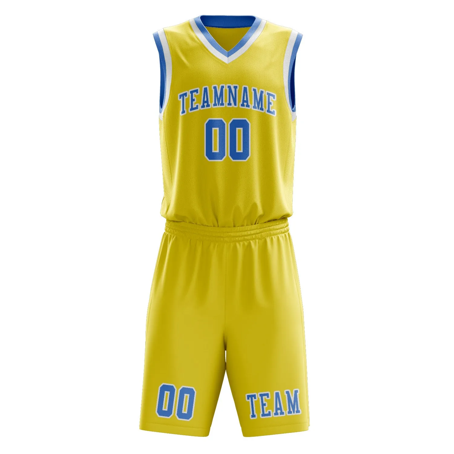 Custom Light Yellow Light Blue Basketball Set sold by Tailorly product image thumbnail 2