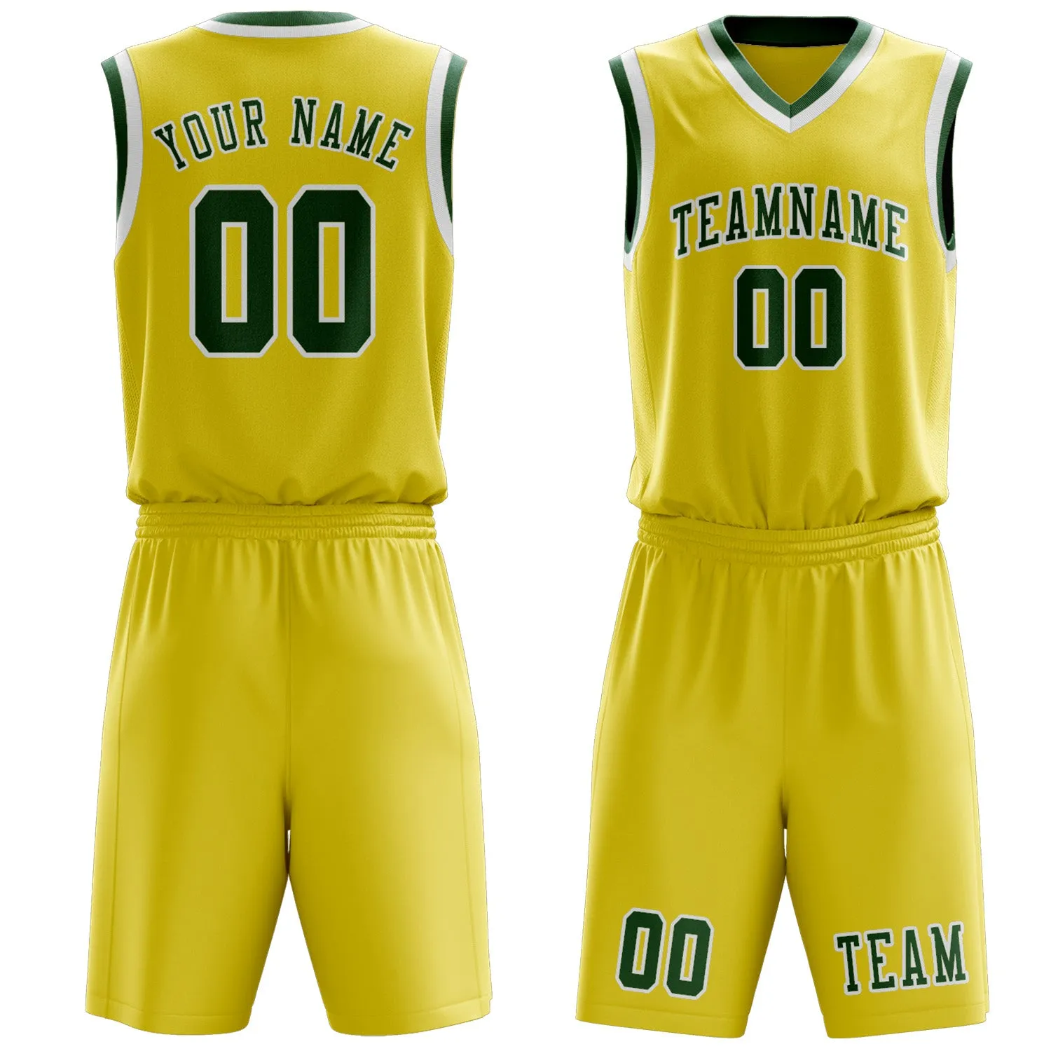 Custom Light Yellow Green Basketball Set sold by Tailorly