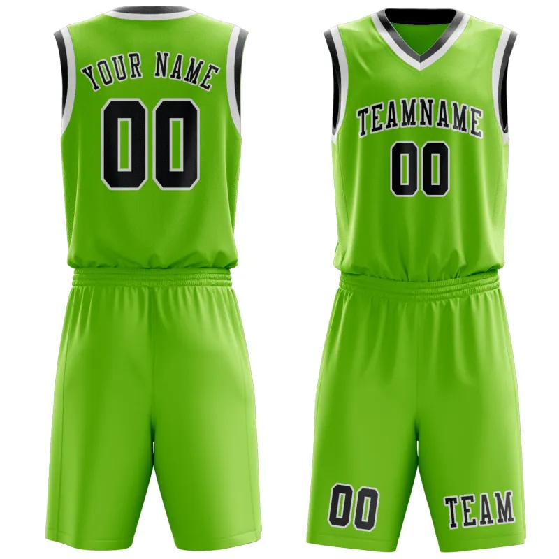 Custom Emerald Green Dark Grey Basketball Set made by Tailorly