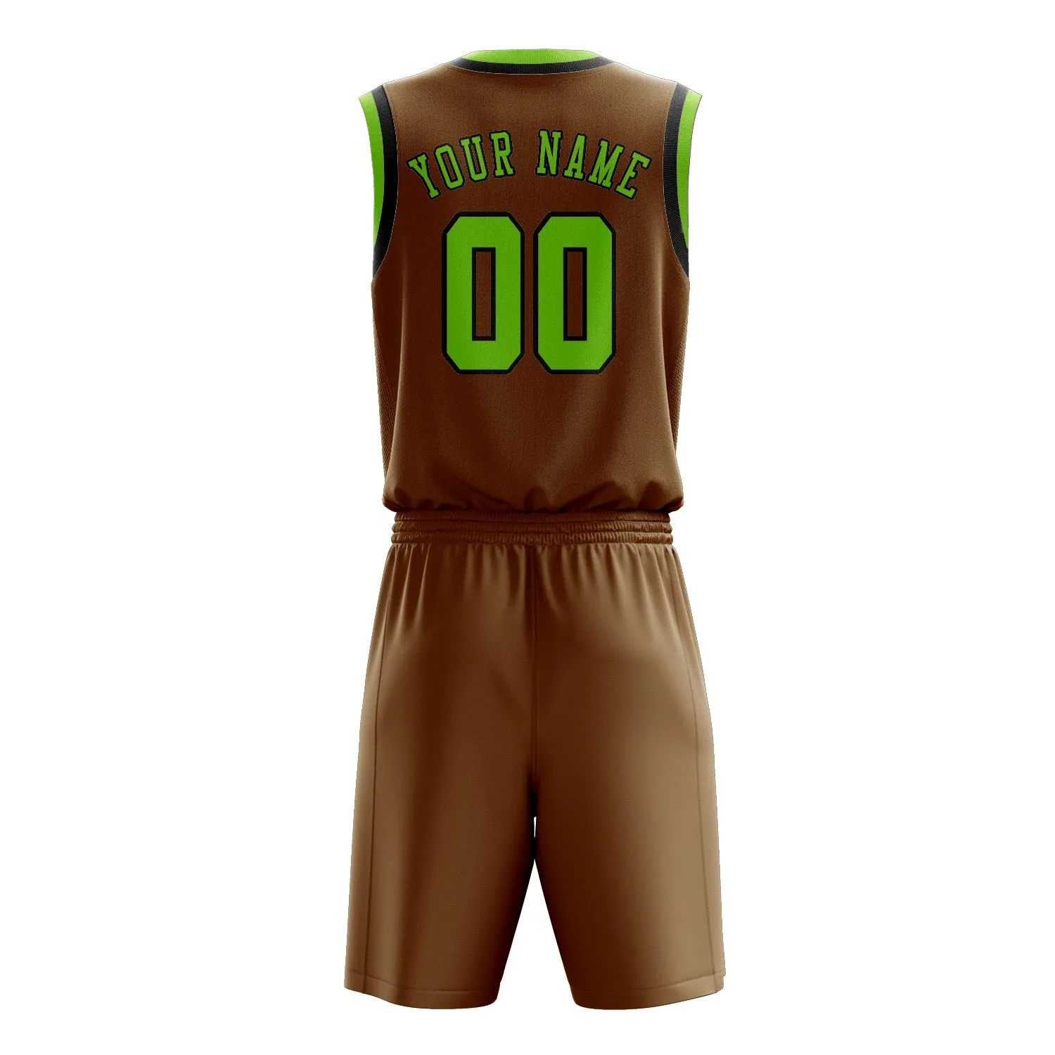 Custom Khaki Emerald Green Basketball Set sold by Tailorly product image thumbnail 3
