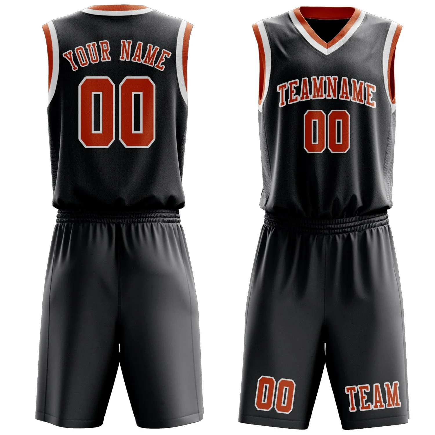 Custom Dark Grey Orange Basketball Set sold by Tailorly