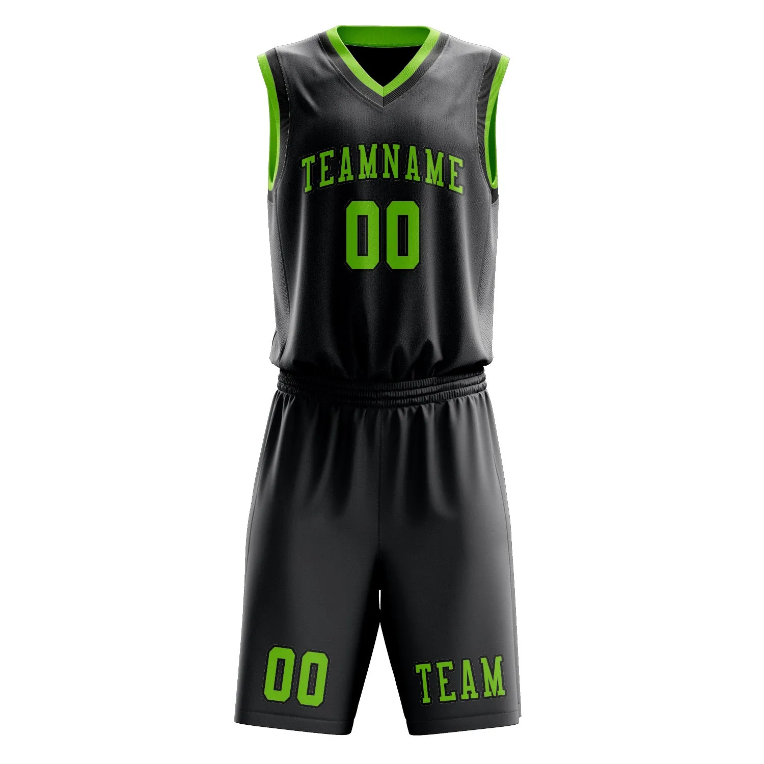 Custom Dark Grey Emerald Green Basketball Set sold by Tailorly product image thumbnail 2