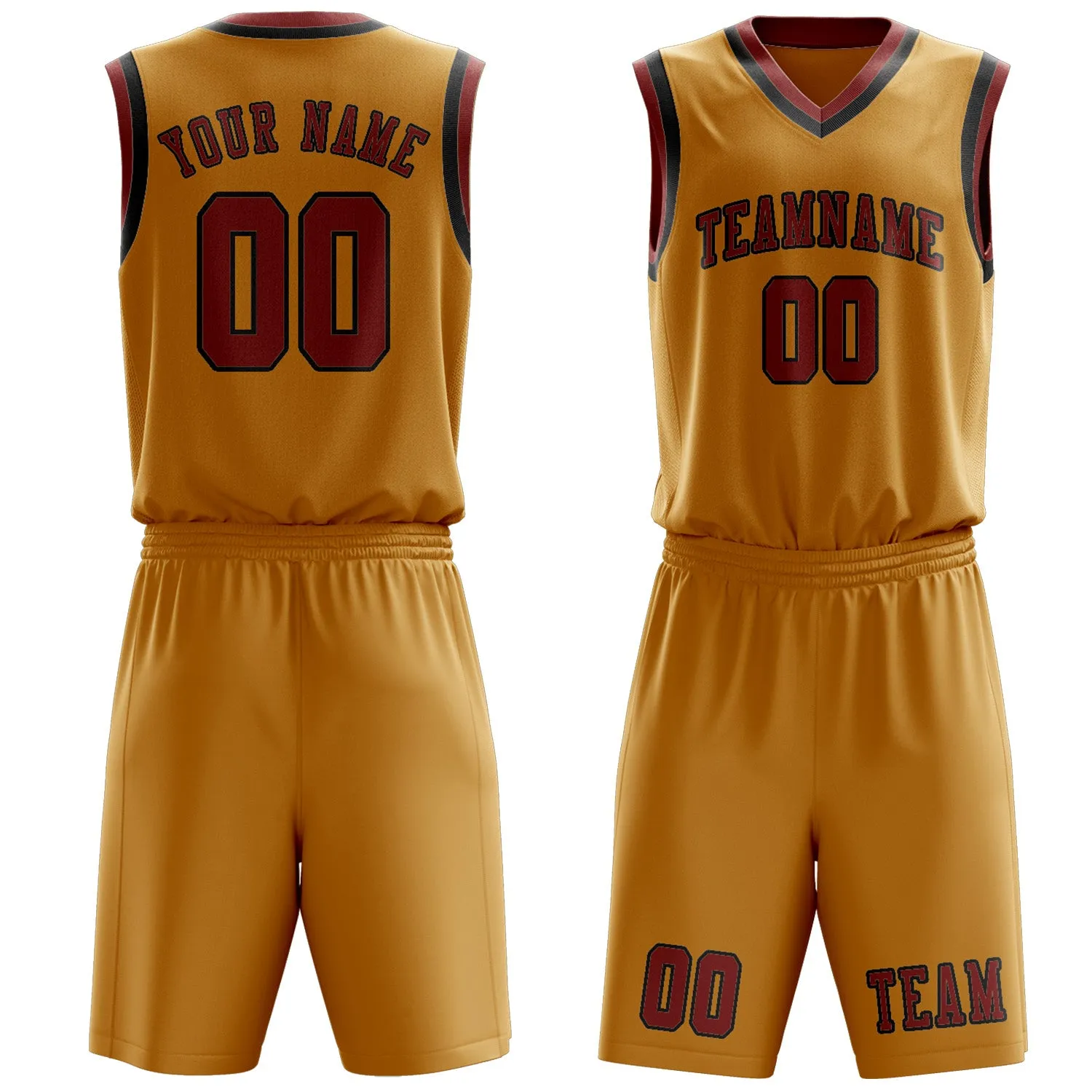 Custom Yellow Coral Red Basketball Set sold by Tailorly