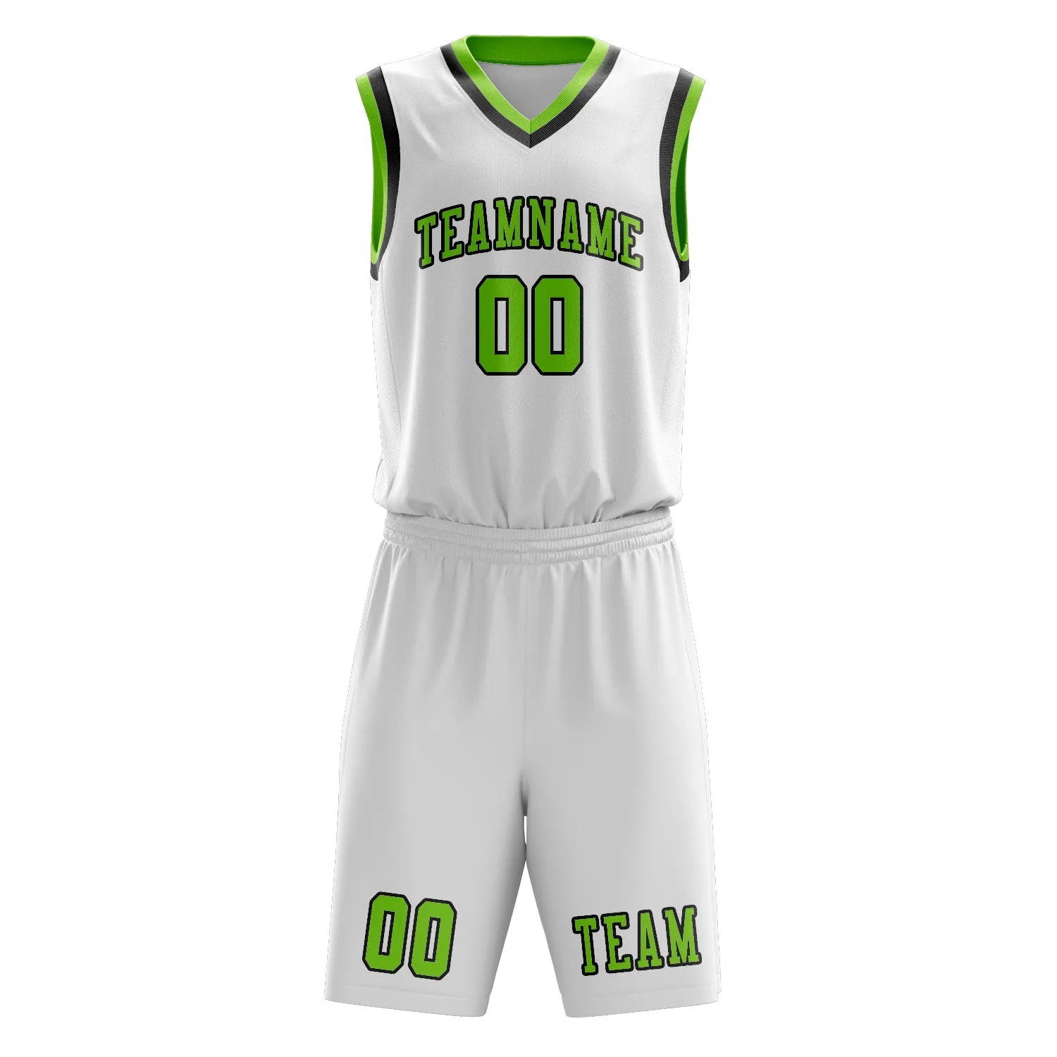 Custom White Emerald Green Basketball Set sold by Tailorly product image thumbnail 2