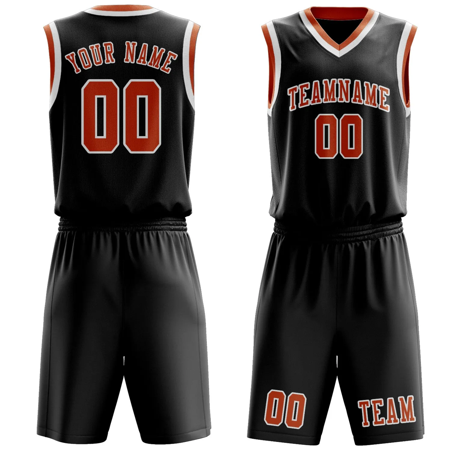 Custom Black Orange Basketball Set sold by Tailorly