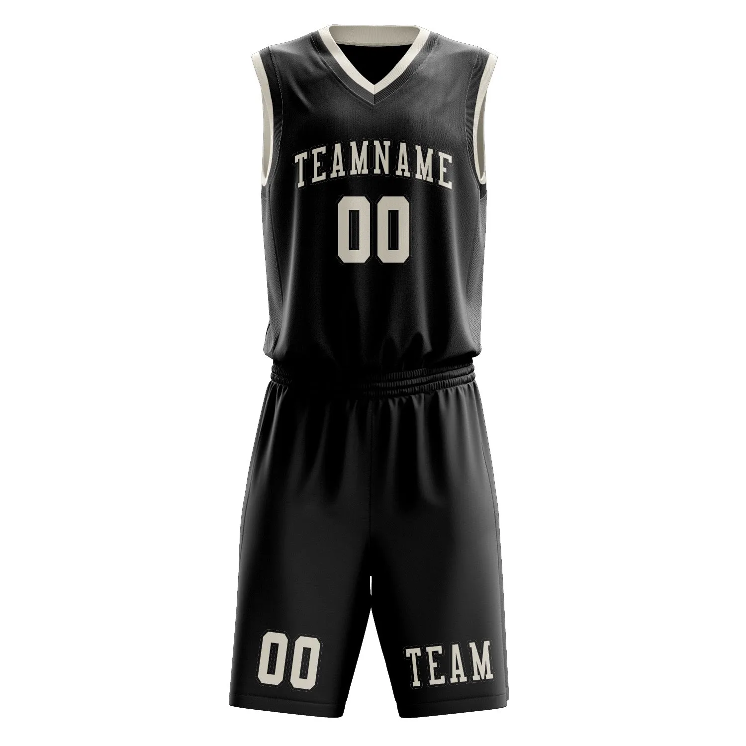 Custom Black Cream Basketball Set sold by Tailorly product image thumbnail 2