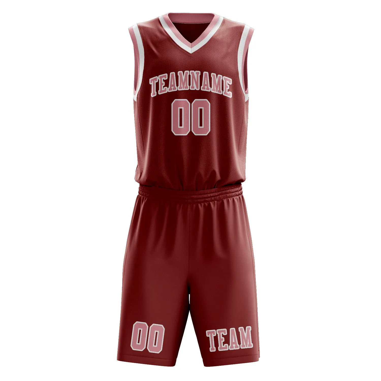 Custom Coral Red Light Pink Basketball Set sold by Tailorly product image thumbnail 2