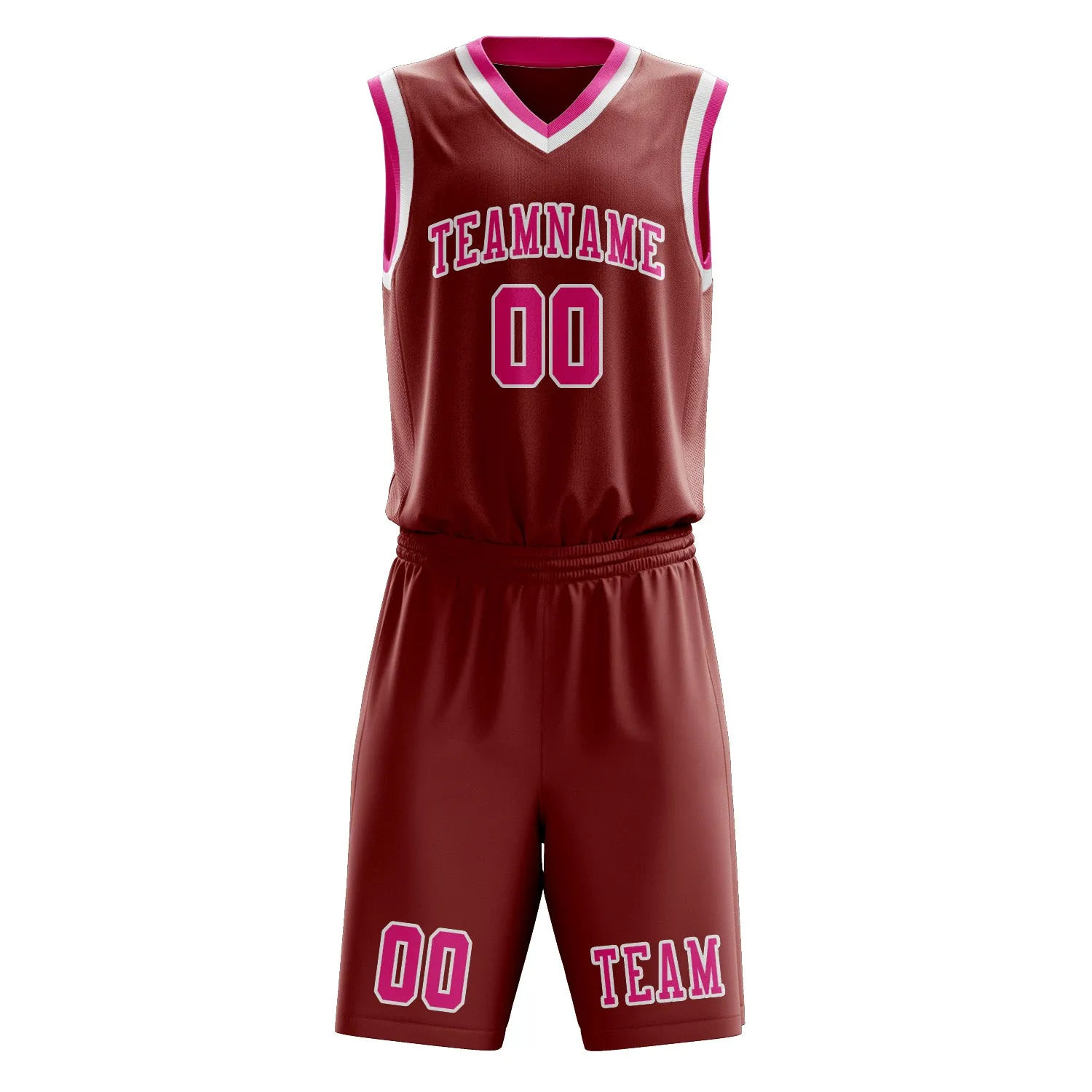 Custom Coral Red Pink Basketball Set sold by Tailorly product image thumbnail 2