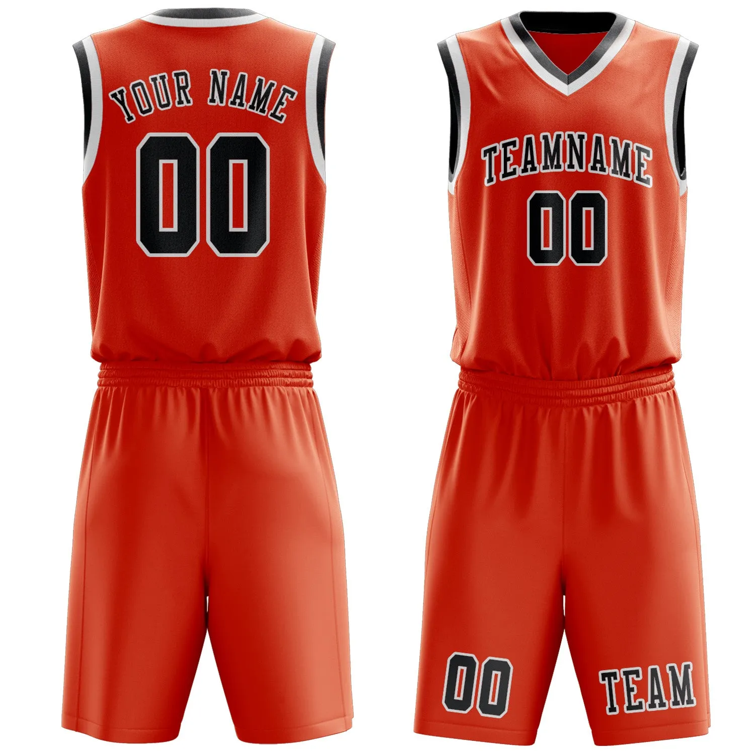 Custom Orange Red Dark Grey Basketball Set sold by Tailorly