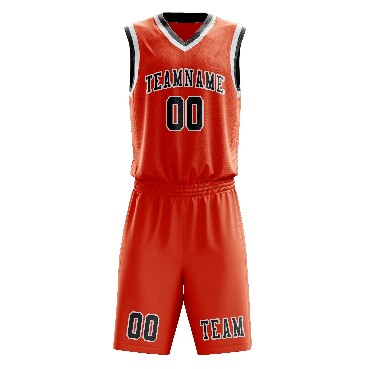 Custom Orange Red Dark Grey Basketball Set sold by Tailorly product image thumbnail 2