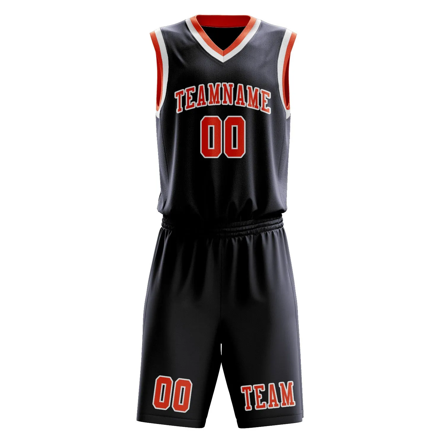 Custom Navy Orange Red Basketball Set sold by Tailorly product image thumbnail 2