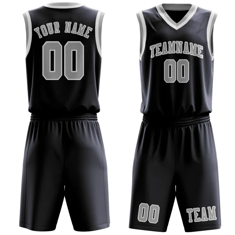 Custom Navy Gray Basketball Set made by Tailorly