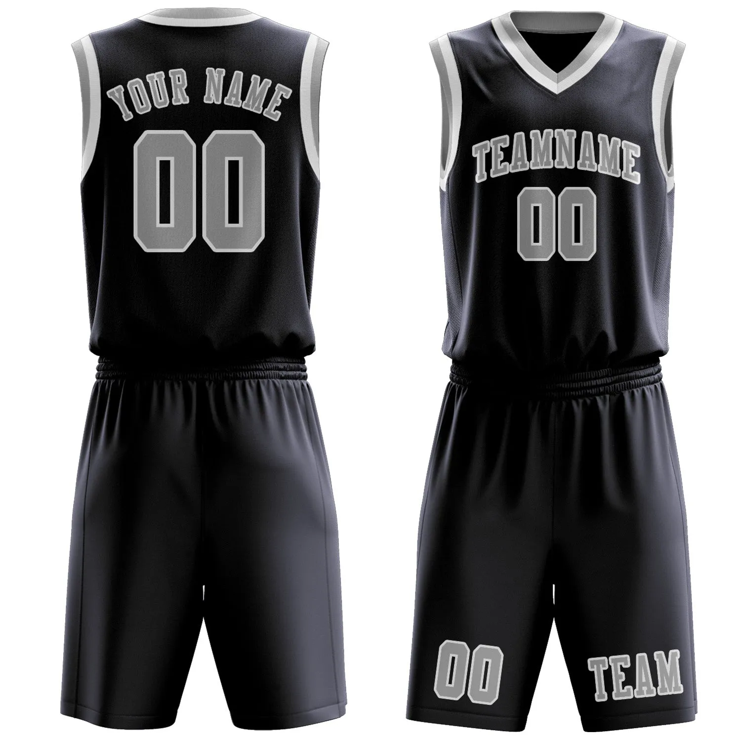 Custom Navy Gray Basketball Set sold by Tailorly