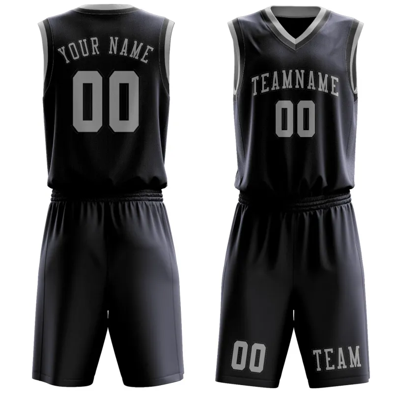 Custom Navy Gray Basketball Set made by Tailorly