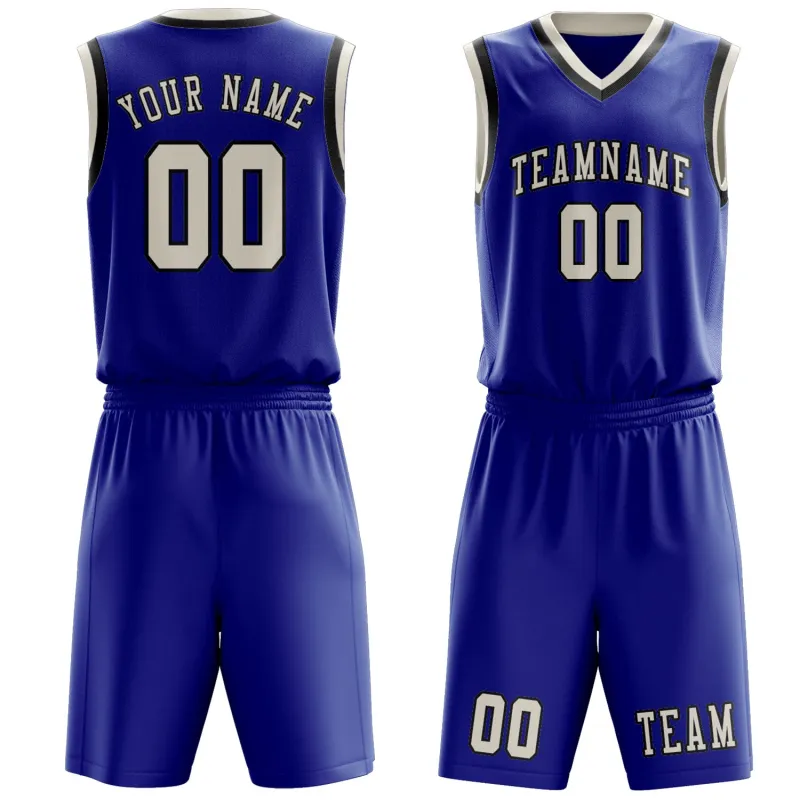 Custom Sky Blue Cream Basketball Set made by Tailorly
