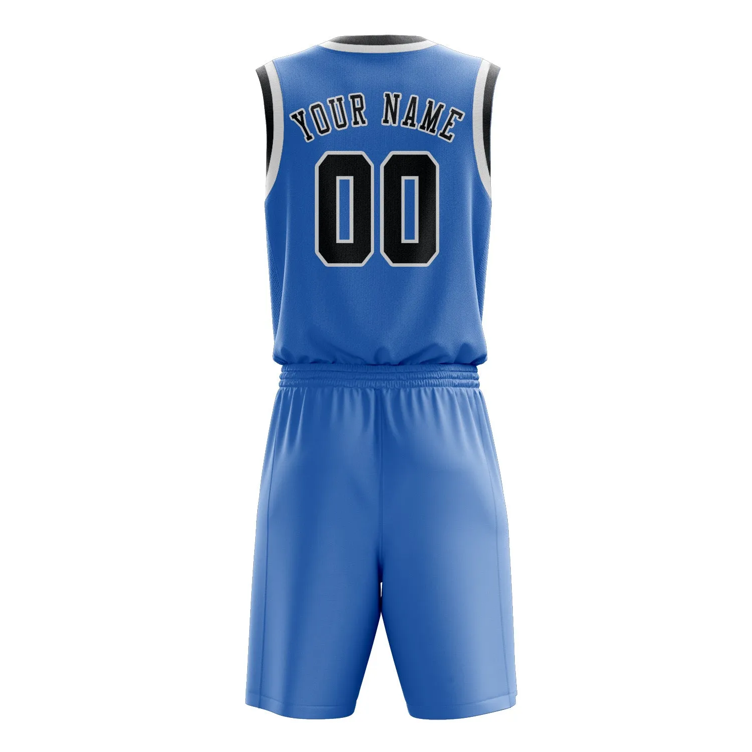 Custom Light Blue Dark Grey Basketball Set sold by Tailorly product image thumbnail 3