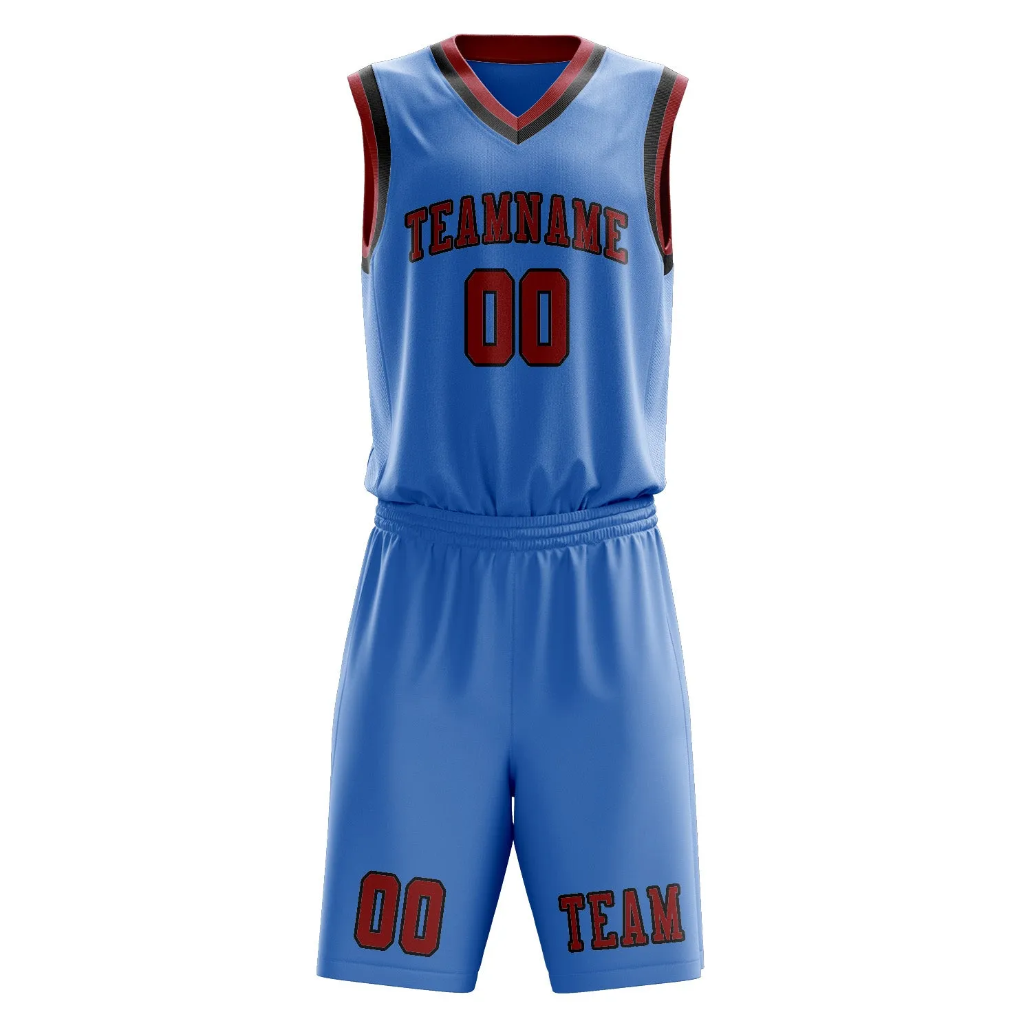 Custom Light Blue Red Basketball Set sold by Tailorly product image thumbnail 2
