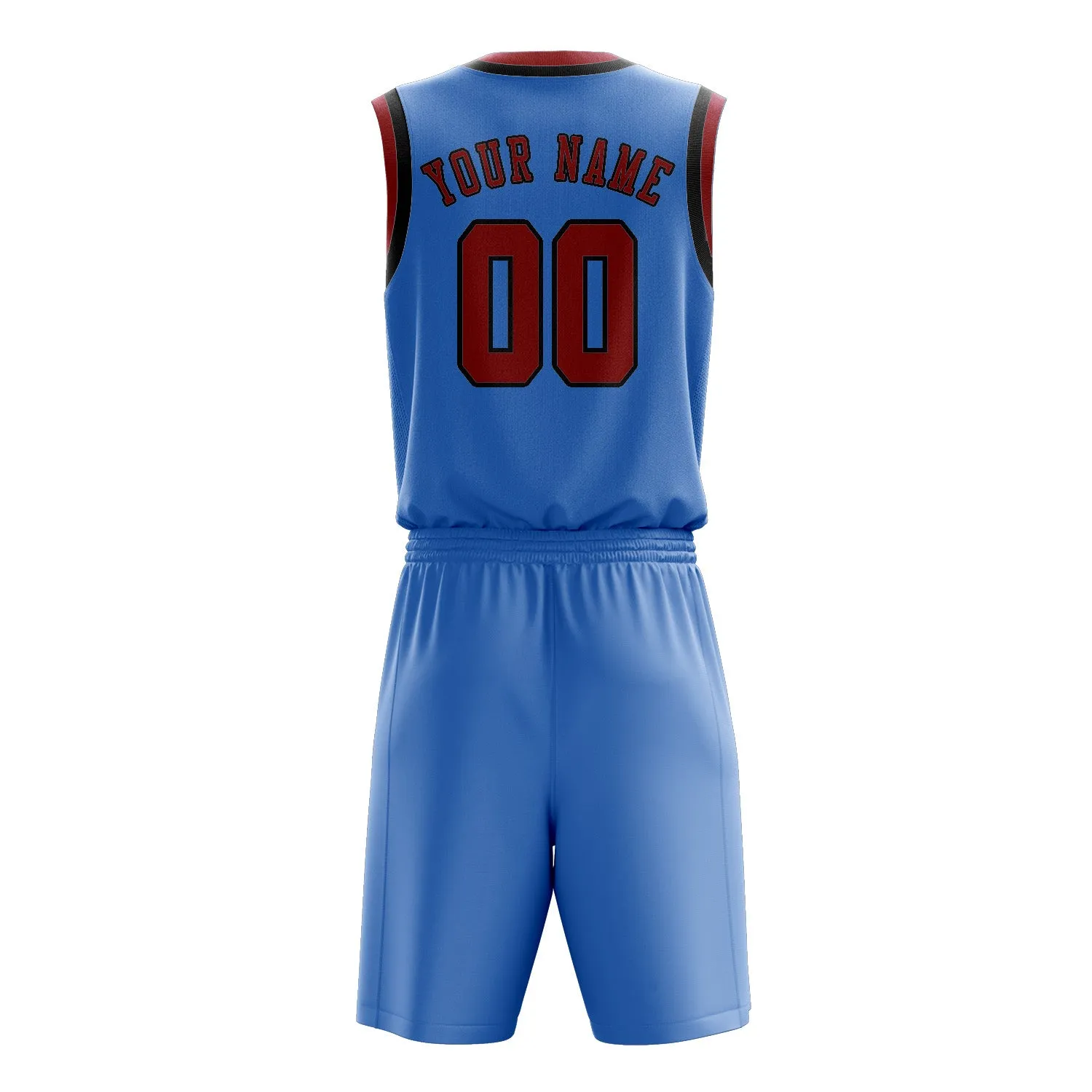 Custom Light Blue Red Basketball Set sold by Tailorly product image thumbnail 3