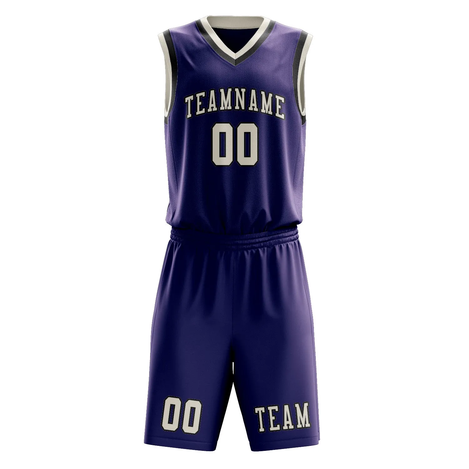 Custom Purple Cream Basketball Set sold by Tailorly product image thumbnail 2