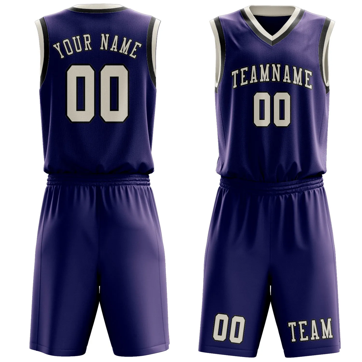 Custom Purple Cream Basketball Set sold by Tailorly