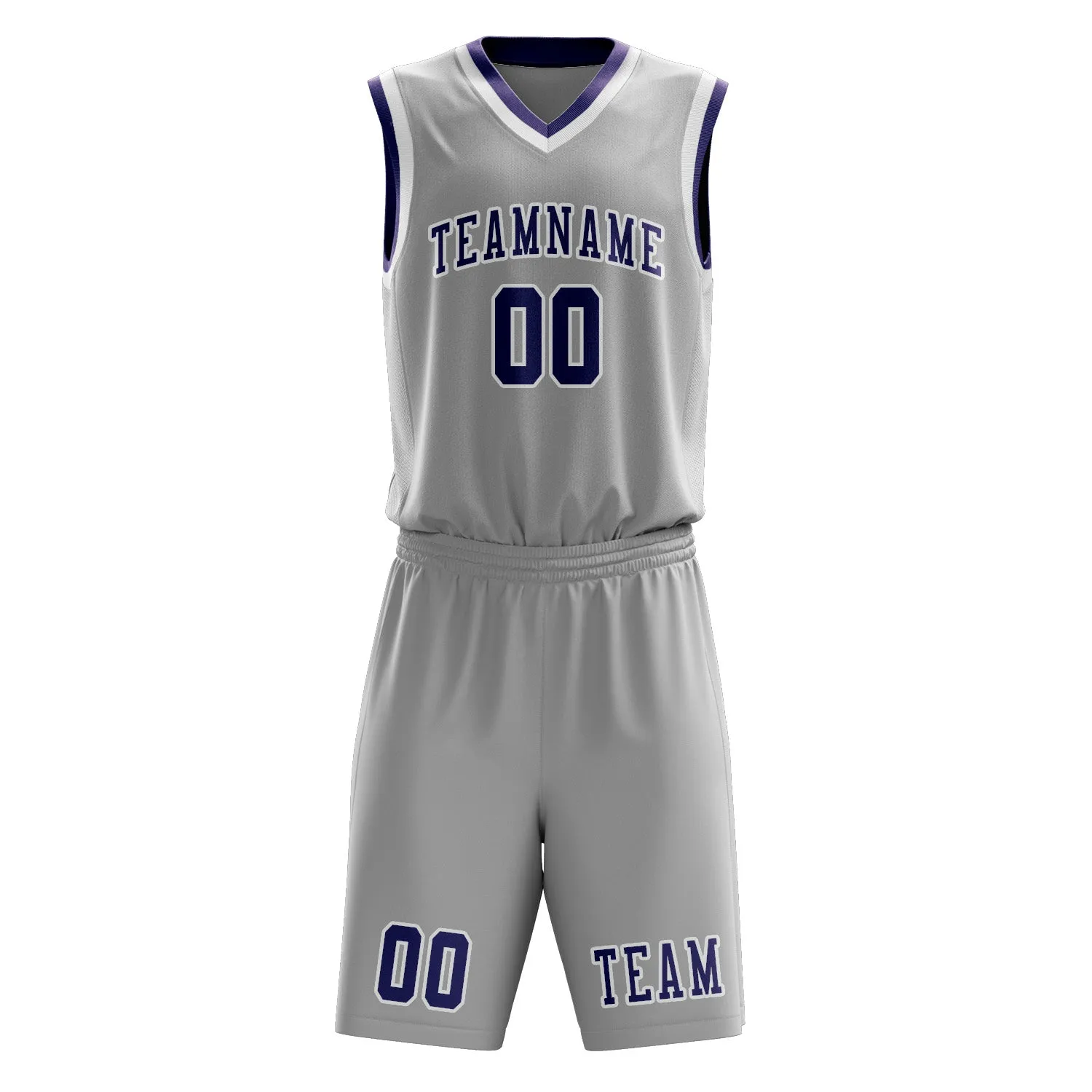 Custom Gray Purple Basketball Set sold by Tailorly product image thumbnail 2