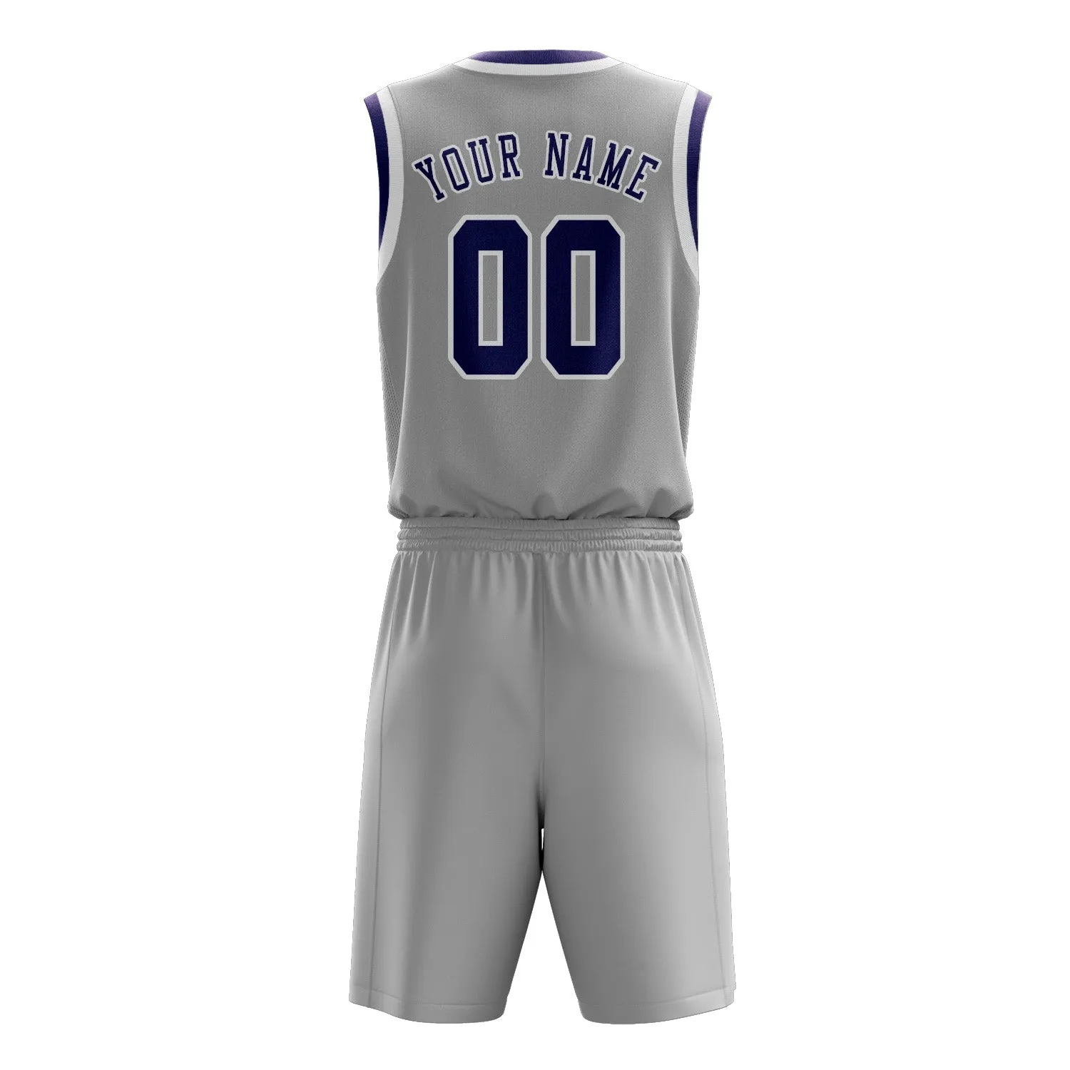 Custom Gray Purple Basketball Set sold by Tailorly product image thumbnail 3