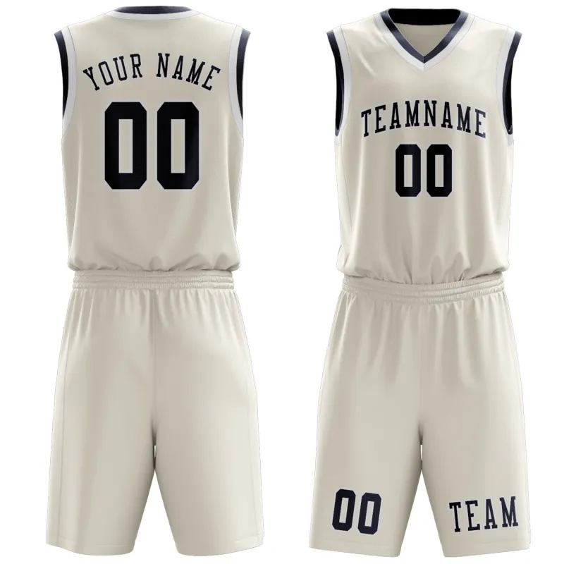 Custom Cream Blue Basketball Set made by Tailorly