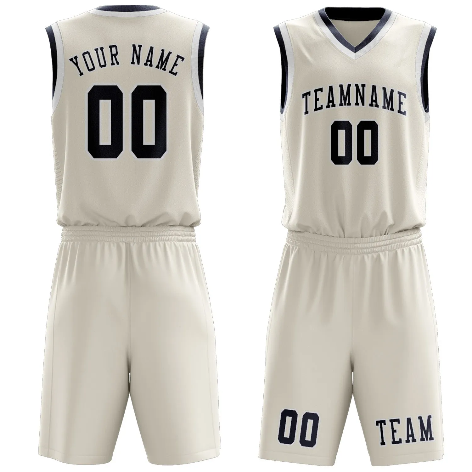 Custom Cream Blue Basketball Set sold by Tailorly