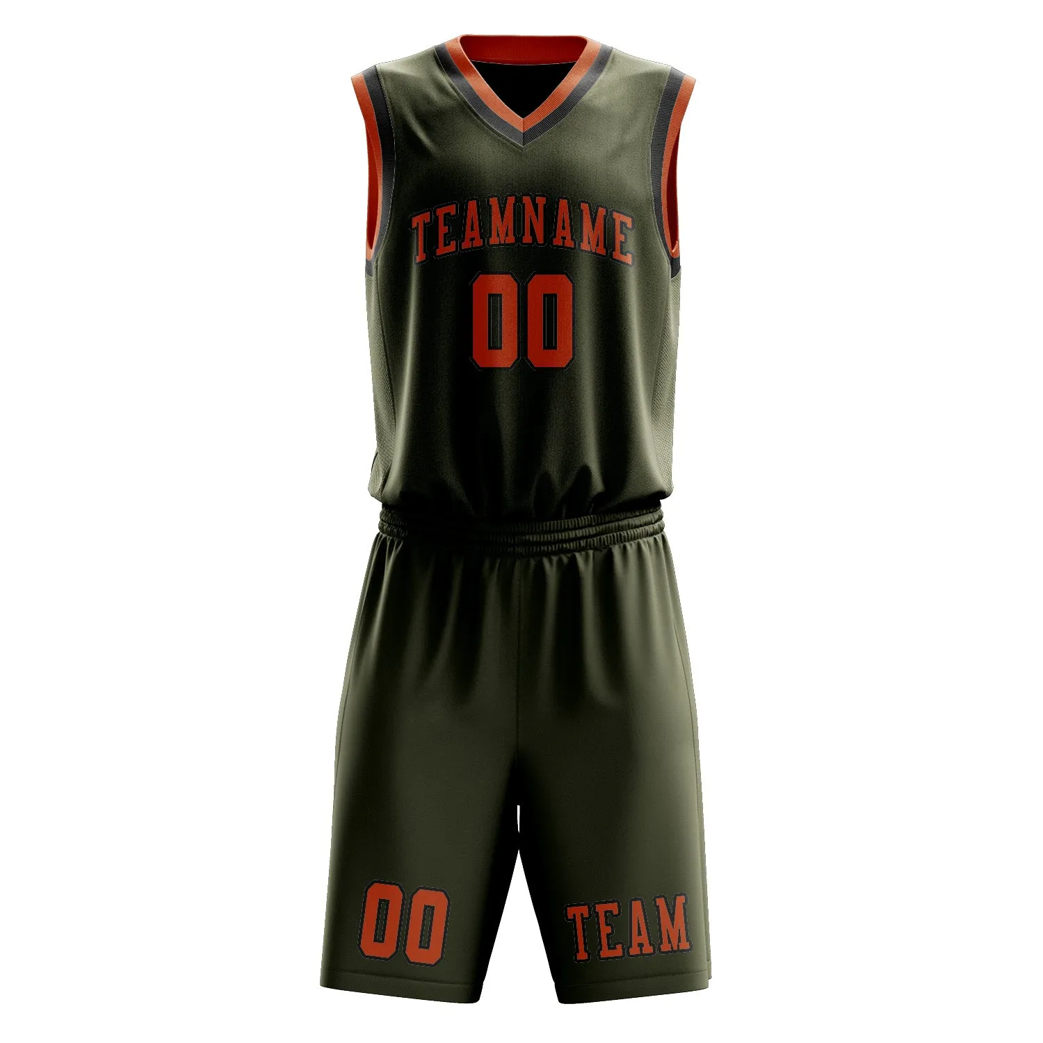Custom Olive Orange Basketball Set sold by Tailorly product image thumbnail 2